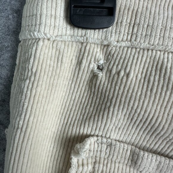 Reason Cargo Pants Mens 34 Beige Double Knee Straight Leg Corduroy Textured - Picture 10 of 16